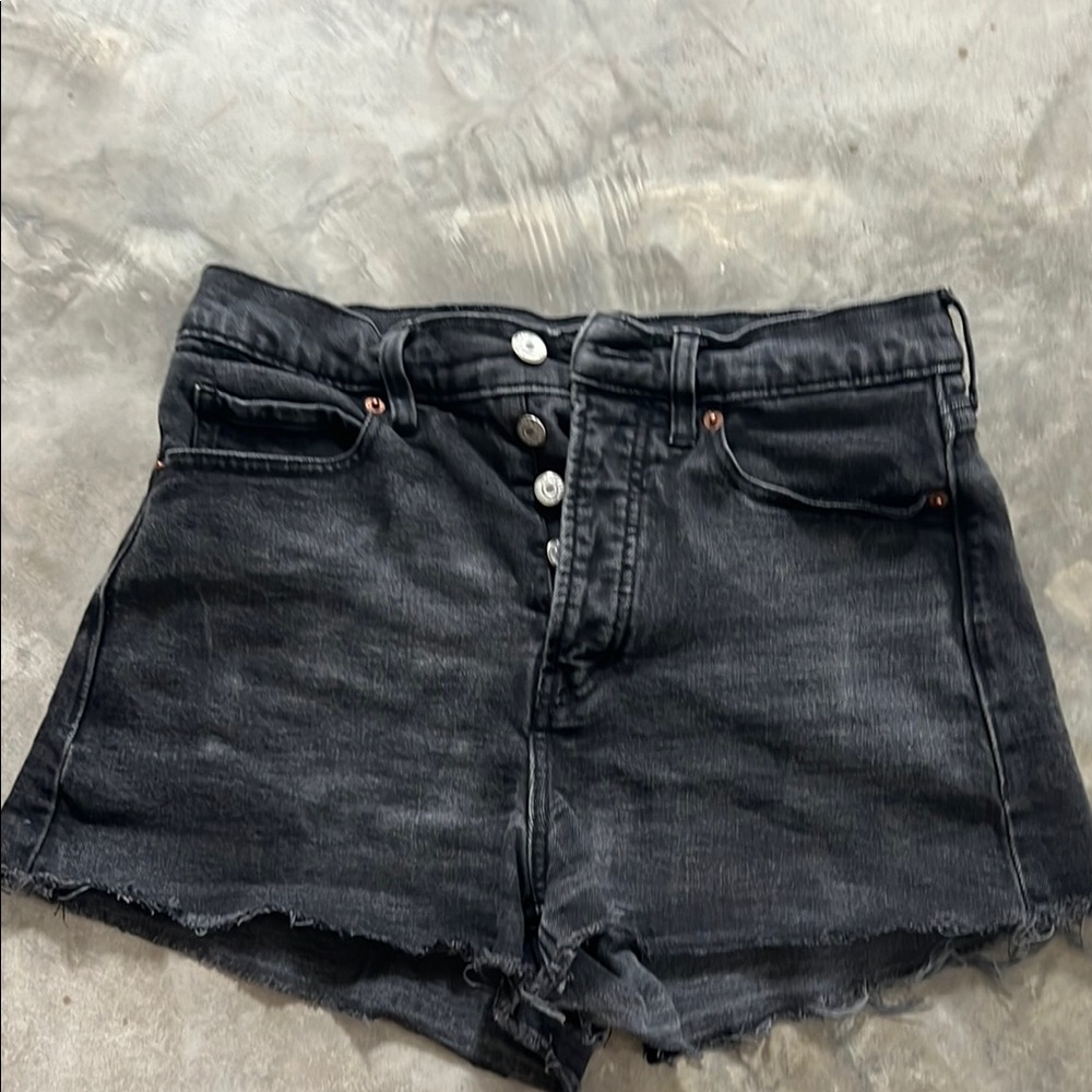 Old Navy Black High-Waisted Jean Shorts
